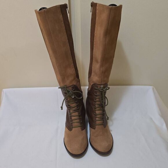 Faryl Robin for Free People Brn/Tan Suede Patchwork Granny Boot, EUC, Sz. 7 - Picture 2 of 8